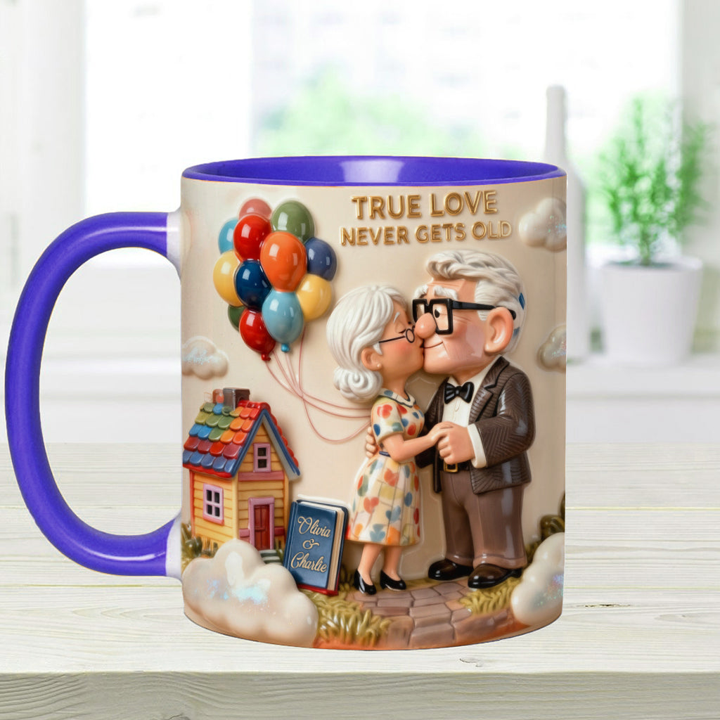 Old couple - Personalized Couple Accent Mug