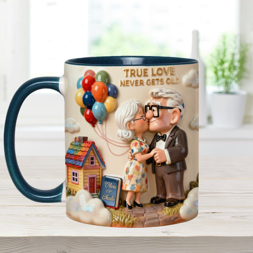 Old couple - Personalized Couple Accent Mug