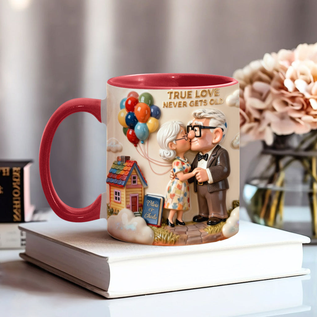 Old couple - Personalized Couple Accent Mug