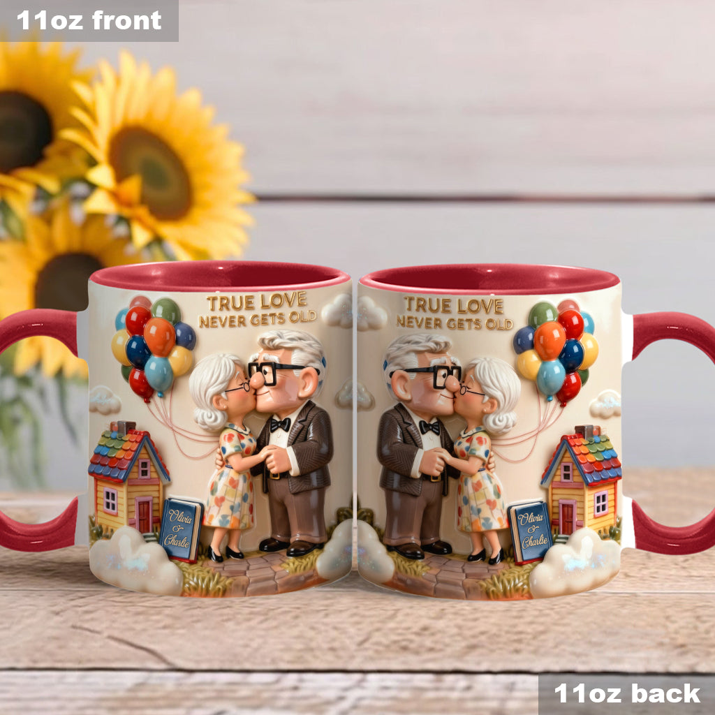 Old couple - Personalized Couple Accent Mug