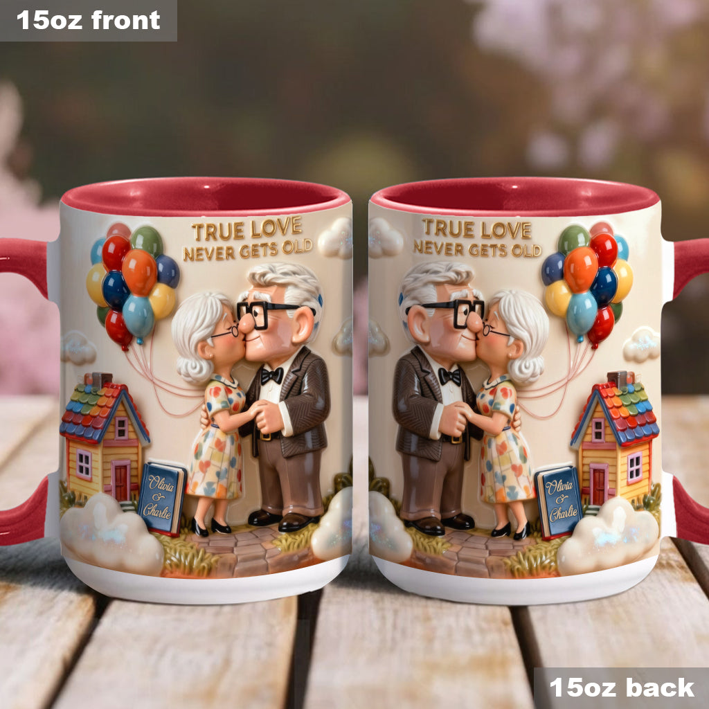 Old couple - Personalized Couple Accent Mug