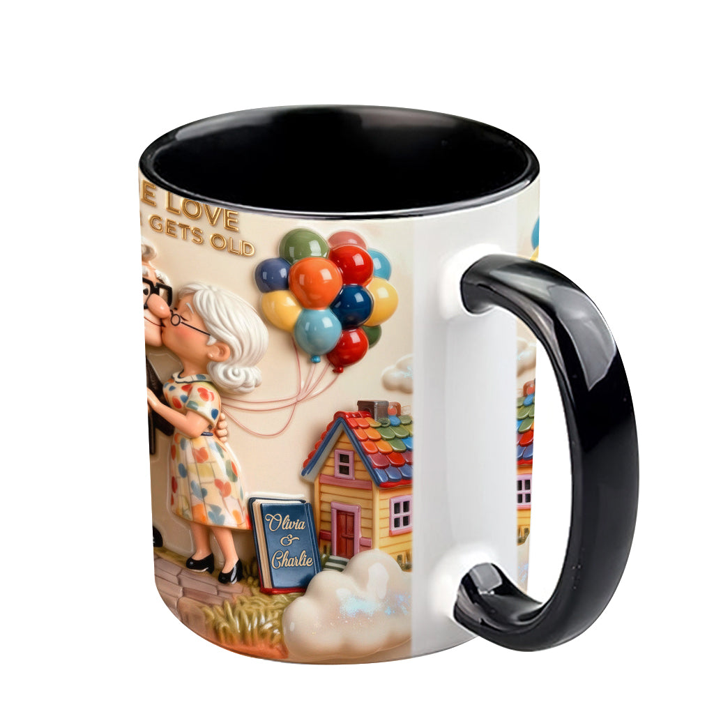 Old couple - Personalized Couple Accent Mug