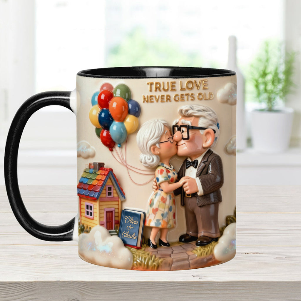 Old couple - Personalized Couple Accent Mug