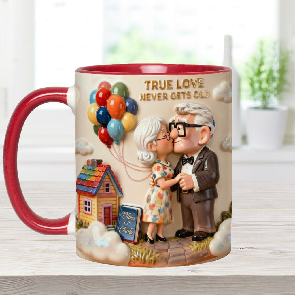 Old couple - Personalized Couple Accent Mug