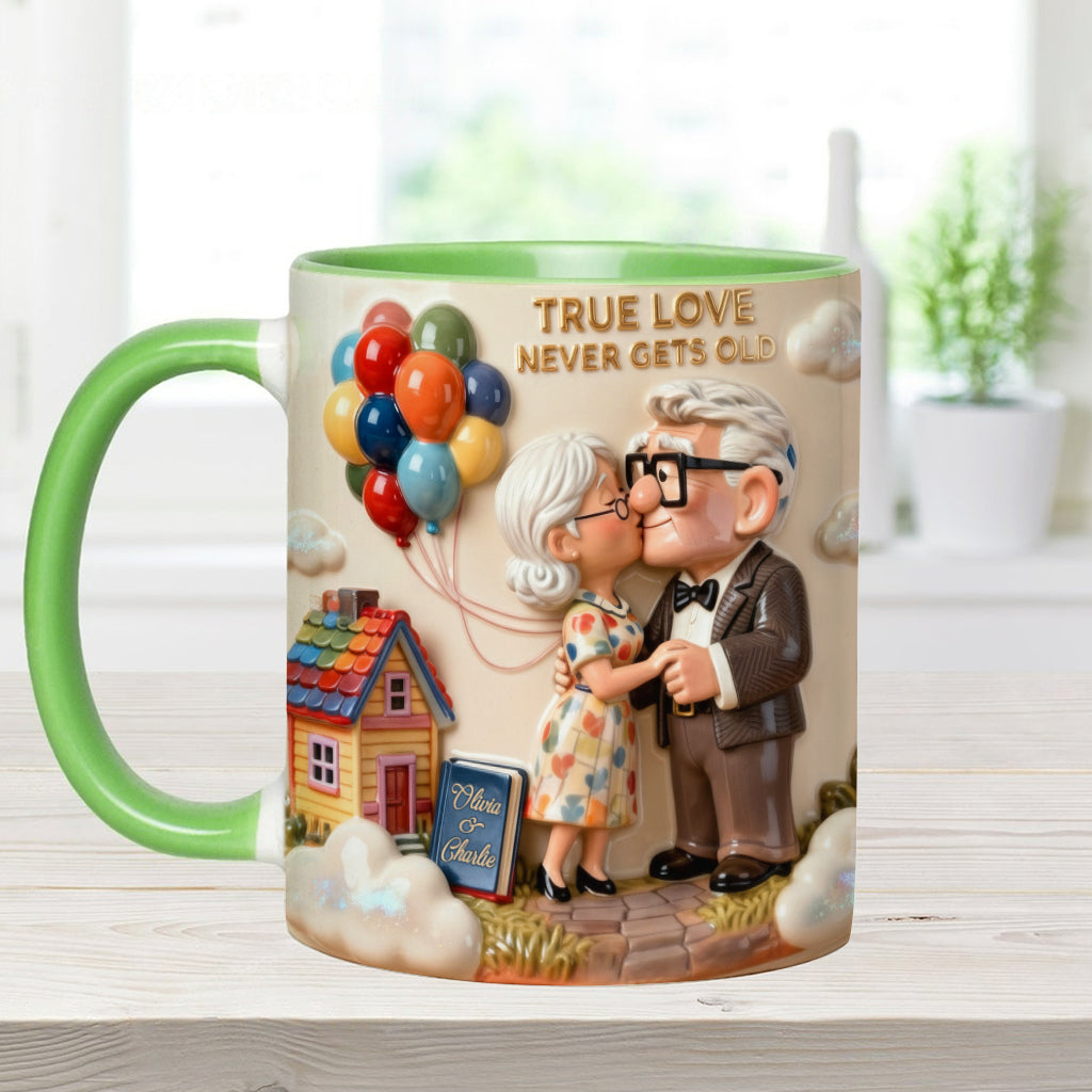 Old couple - Personalized Couple Accent Mug