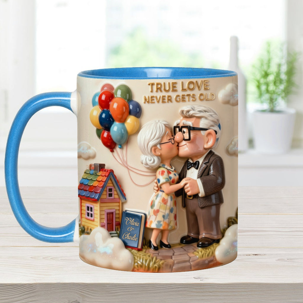 Old couple - Personalized Couple Accent Mug