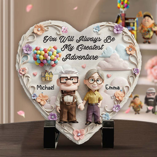 My Adventure - Personalized Couple Heart Shaped Stone