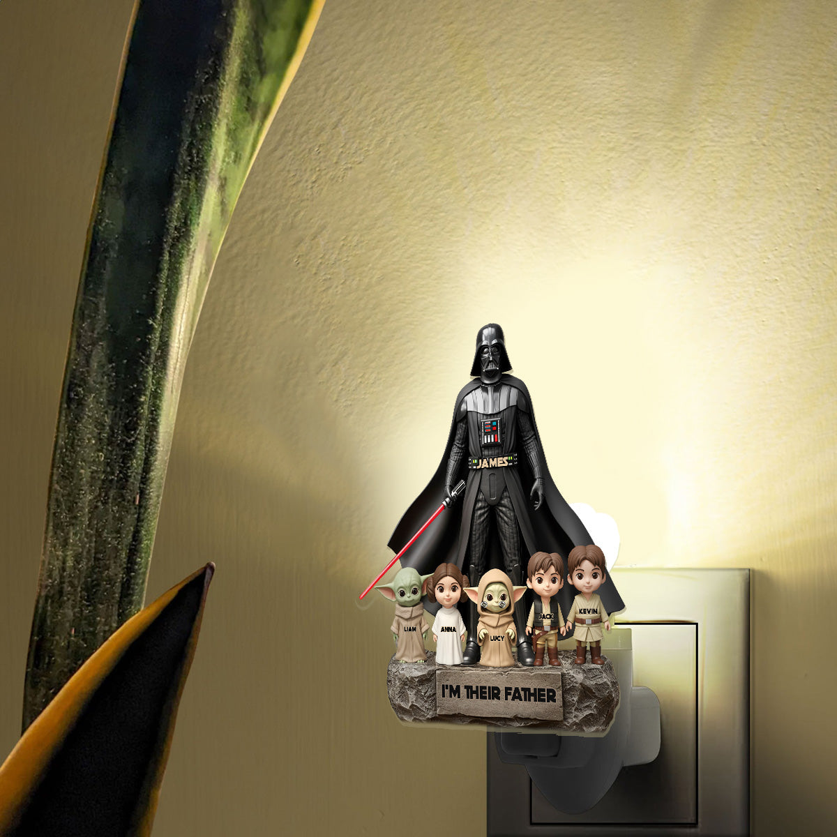 I Am Their Father - Personalized The Force Acrylic Plug-In Night Light