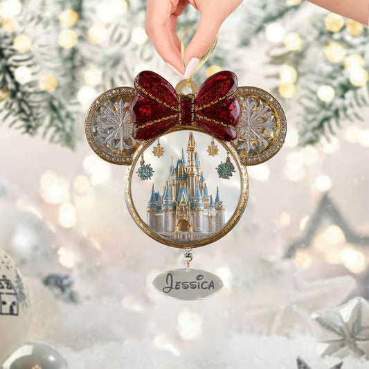 Magical World - Personalized Mouse Ornament With Charm