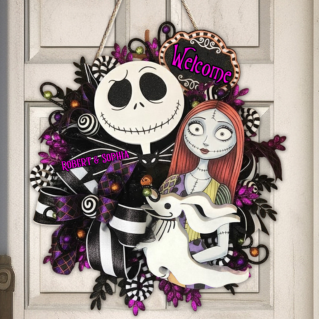 Welcome To Our Home - Personalized Nightmare Custom Shaped Wood Sign