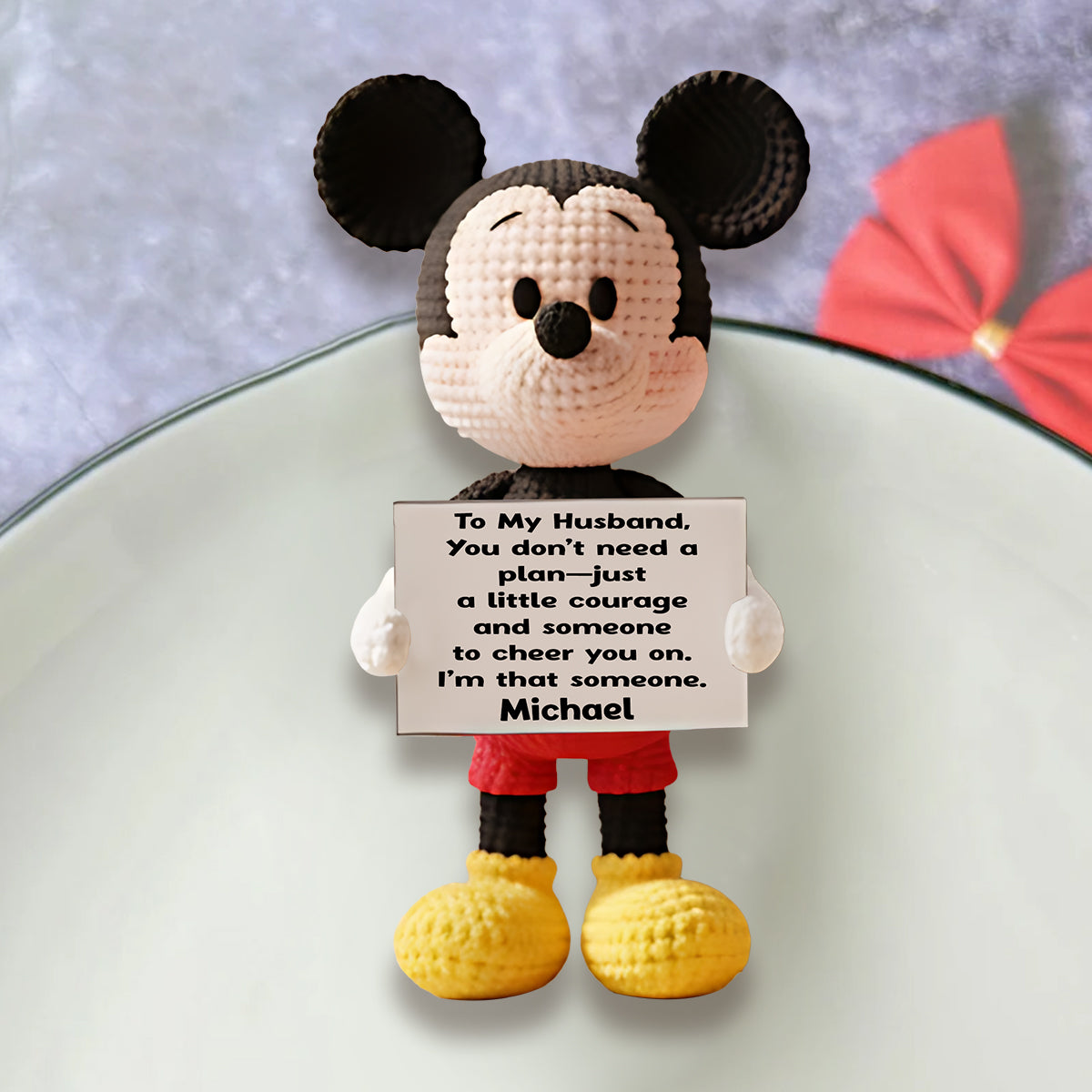 Magical Emotion Support - Personalized Crochet Mouse Hand Knitted Figurine