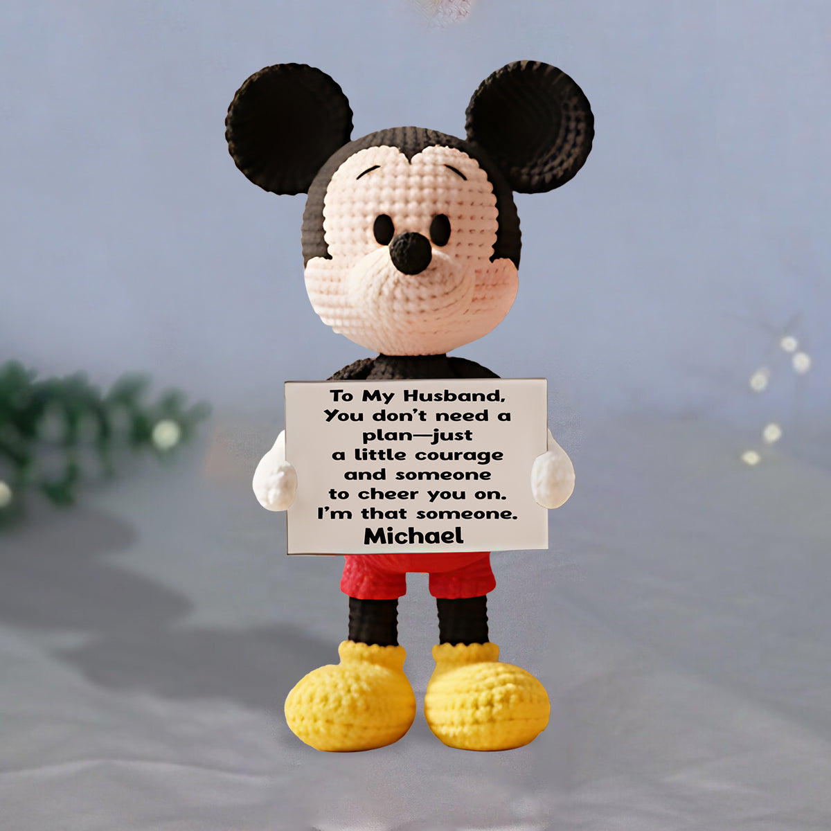 Magical Emotion Support - Personalized Crochet Mouse Hand Knitted Figurine