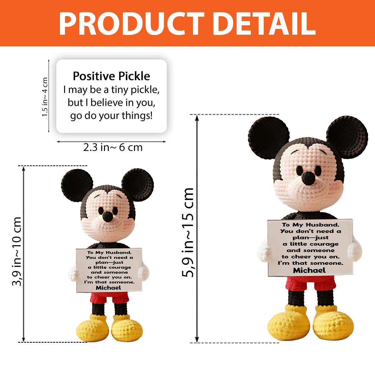 Magical Emotion Support - Personalized Crochet Mouse Hand Knitted Figurine