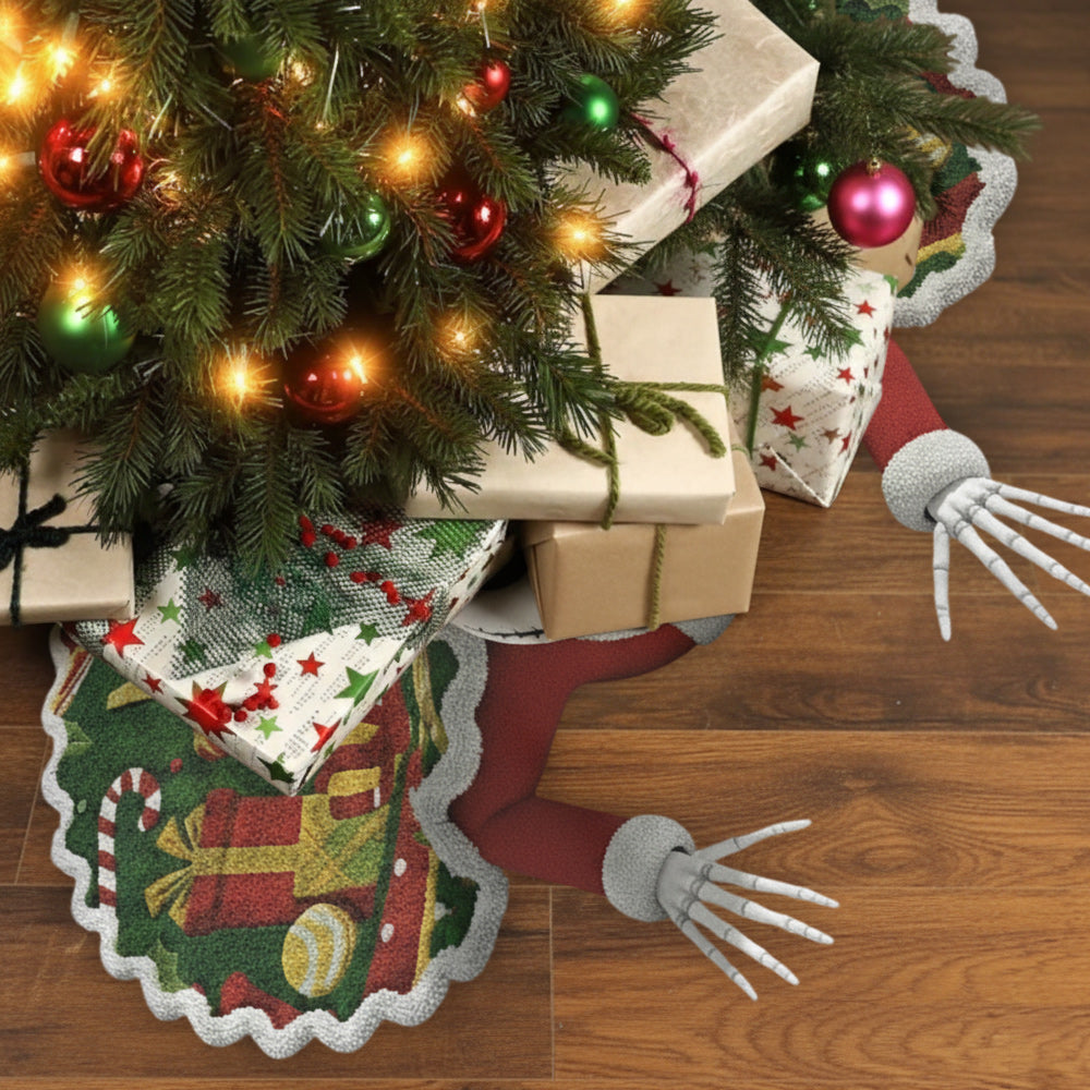 Merry Christmas - Personalized Nightmare Shaped Tree Skirt