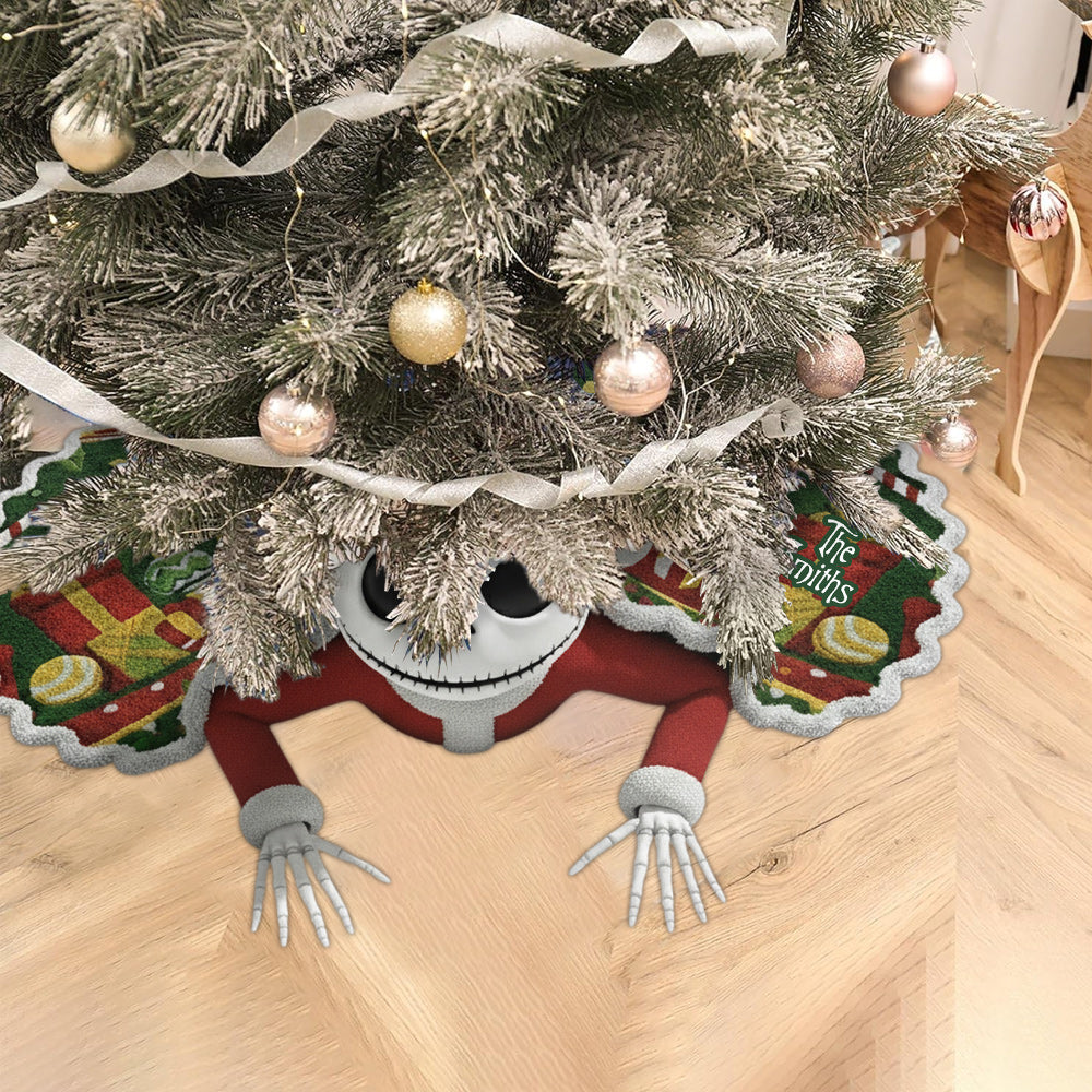 Merry Christmas - Personalized Nightmare Shaped Tree Skirt
