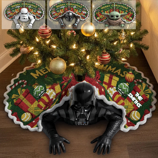 Merry Christmas - Personalized The Force Shaped Tree Skirt