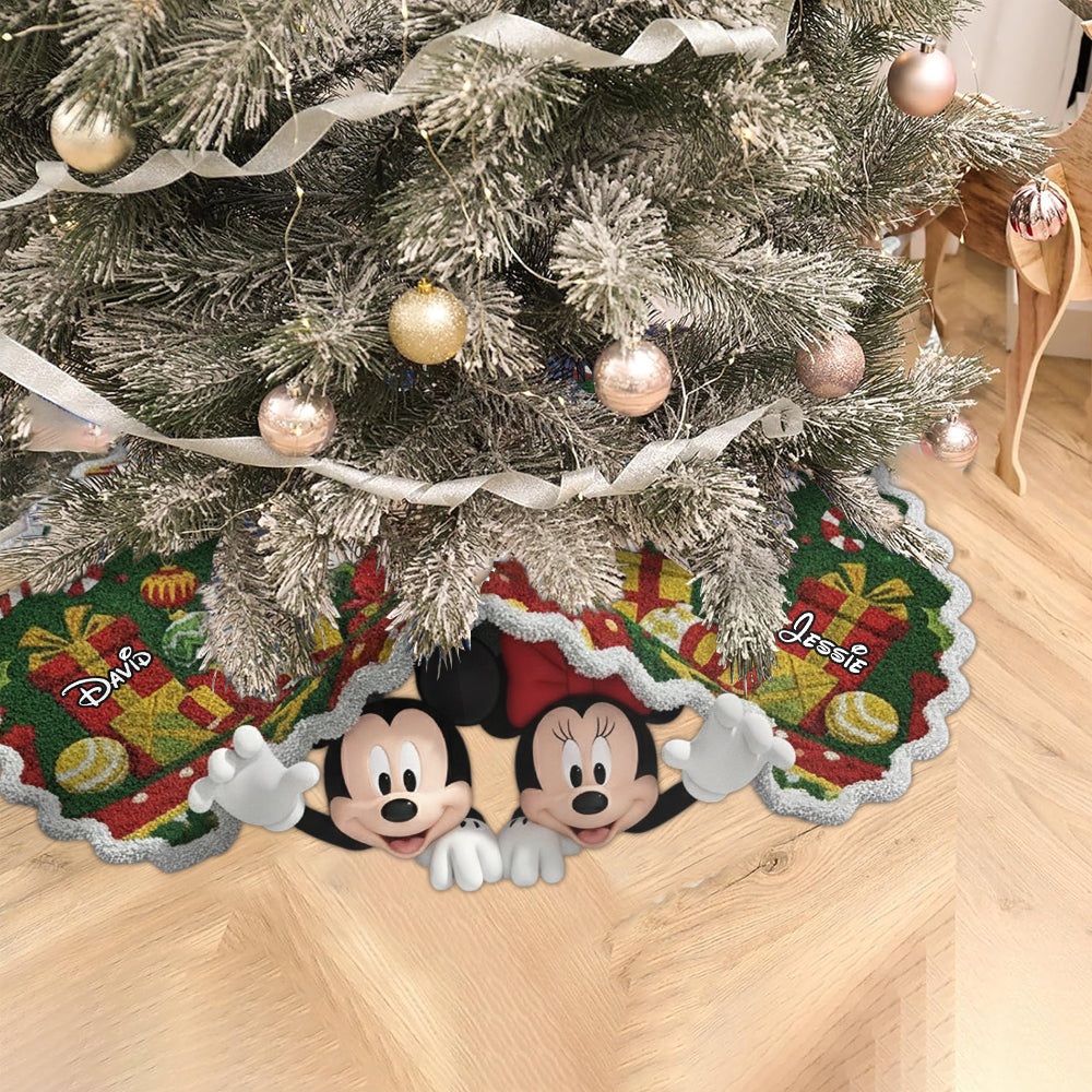 Merry Christmas - Personalized Mouse Shaped Tree Skirt