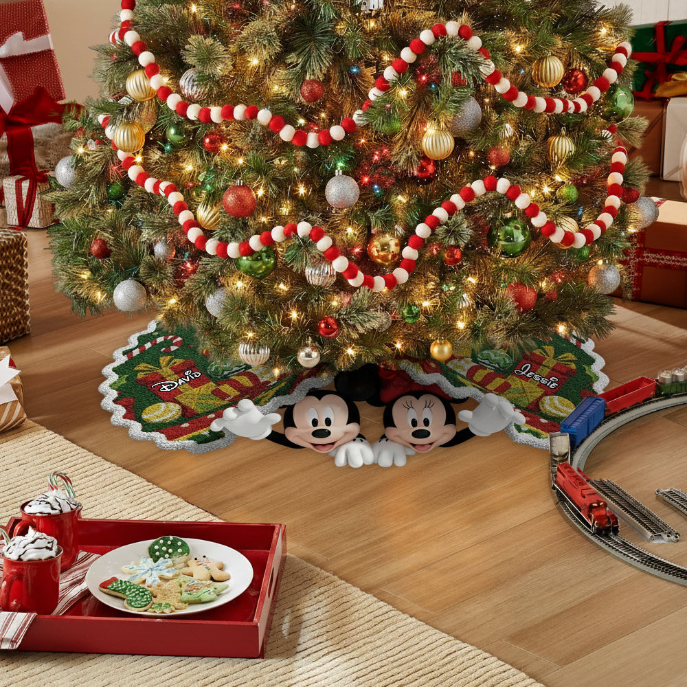 Merry Christmas - Personalized Mouse Shaped Tree Skirt