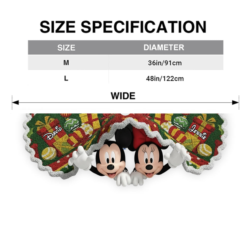 Merry Christmas - Personalized Mouse Shaped Tree Skirt