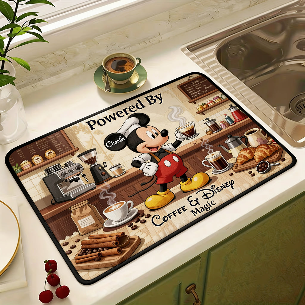Powered By Coffee - Personalized Coffee Placemat
