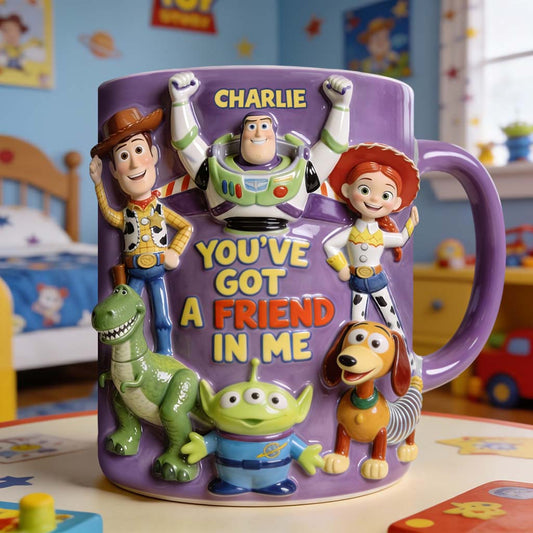 You've Got A Friend In Me - Personalized Toy Story Accent Mug & Coaster