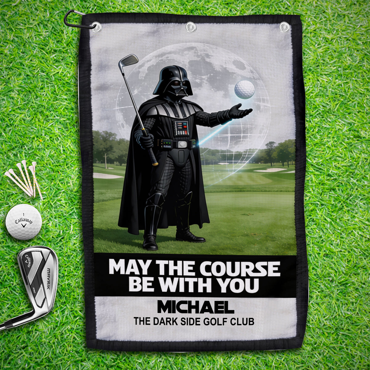 May The Course Be With You - Personalized The Force Golf Towel