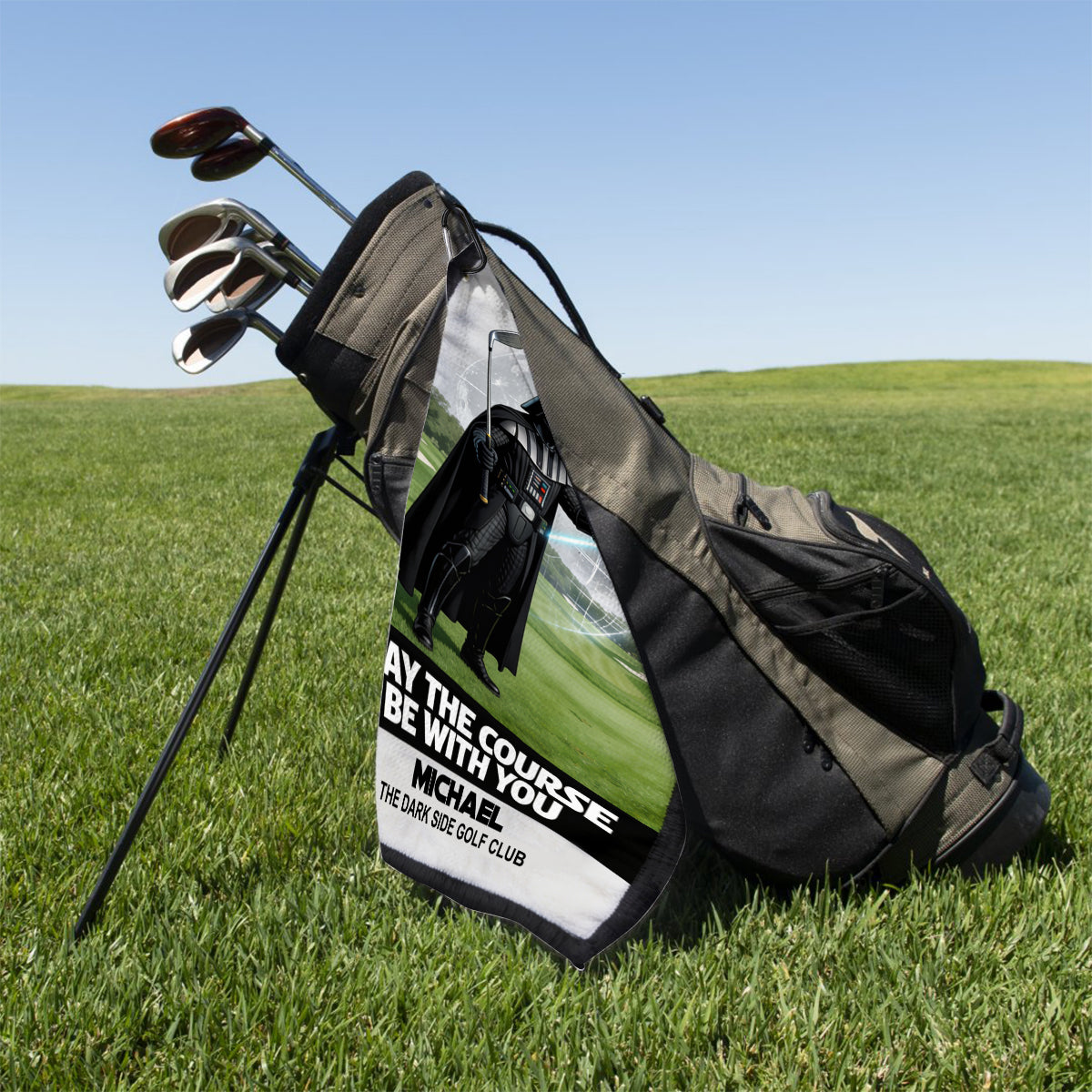 May The Course Be With You - Personalized The Force Golf Towel