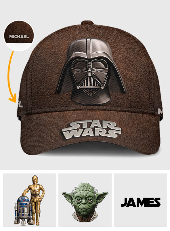 The Black Armored Commander Custom Name - Personalized The Force Classic Cap