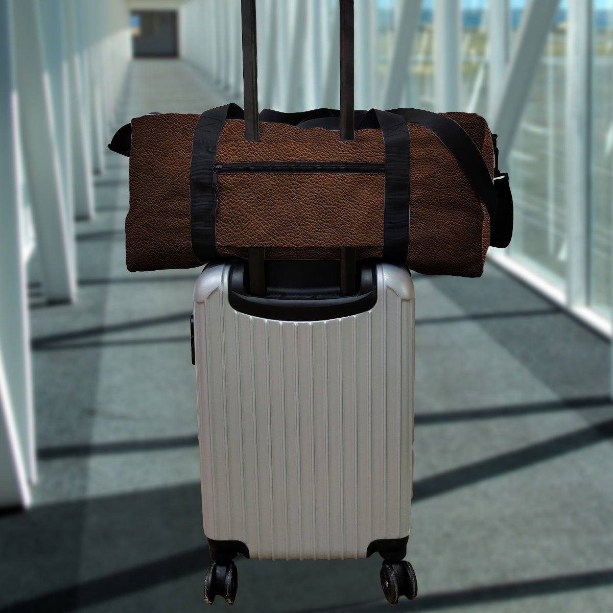 The Black Armored Commander Custom Name - Personalized The Force Duffle Bag