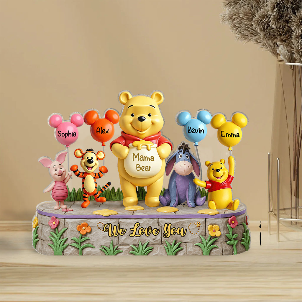 Mama Bear - Personalized Mouse Custom Shaped Acrylic Plaque