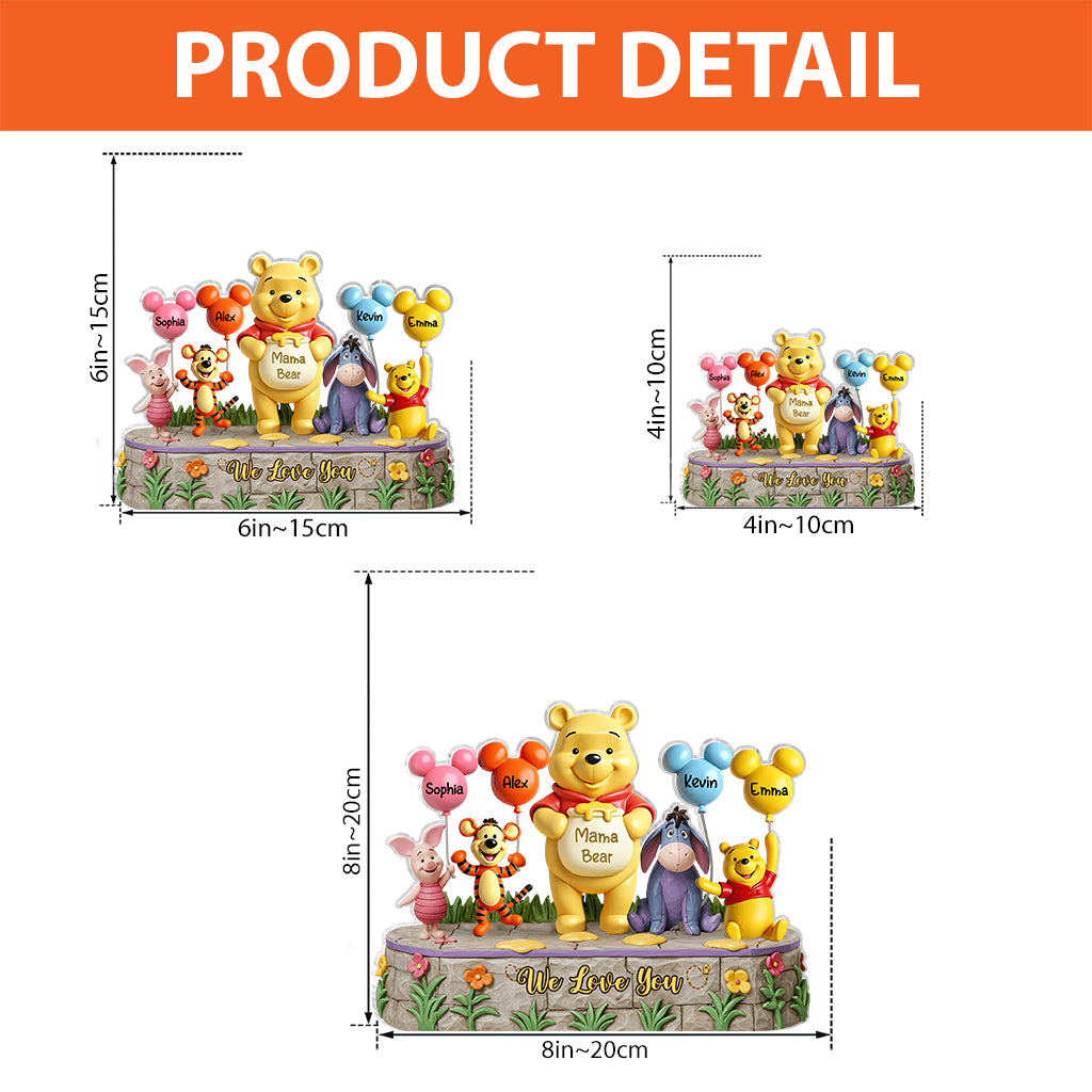 Mama Bear - Personalized Mouse Custom Shaped Acrylic Plaque