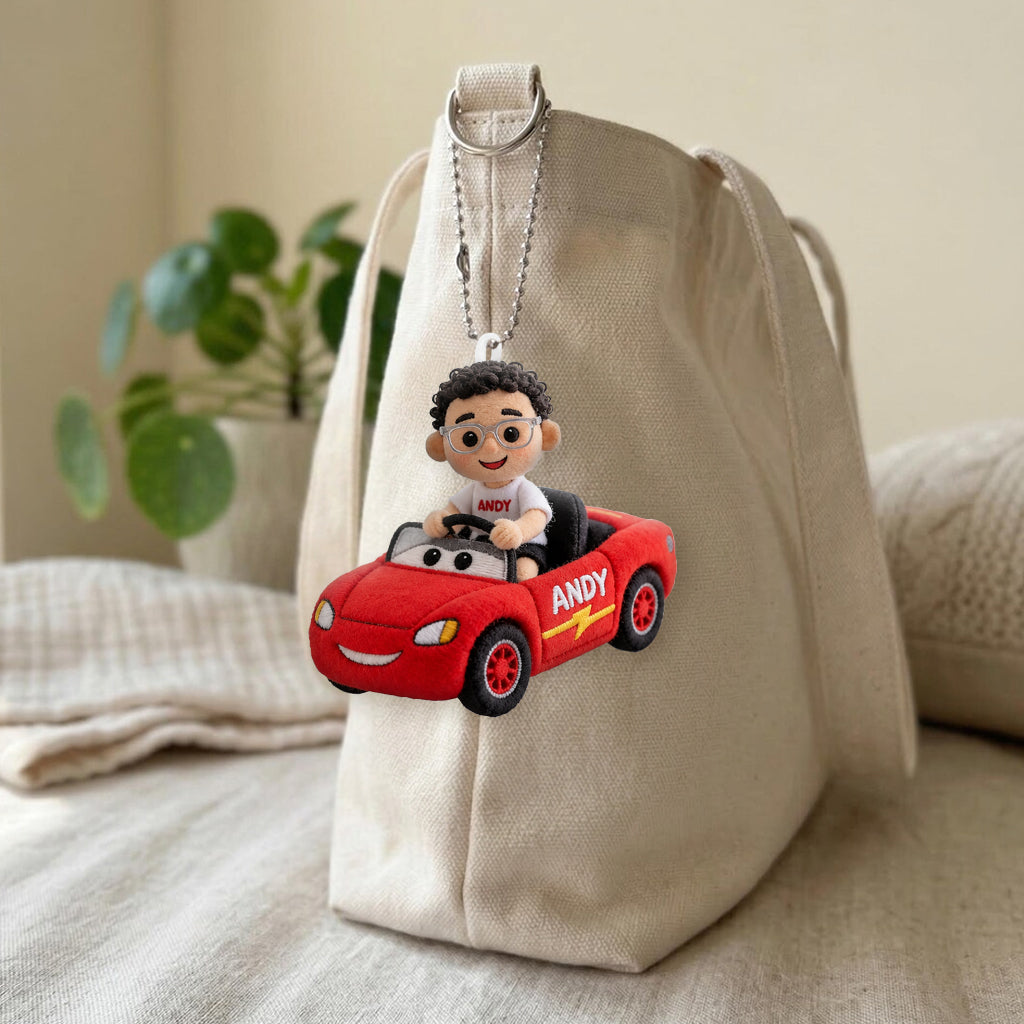 Ride Together - Personalized Racing Lover Plush Keychain