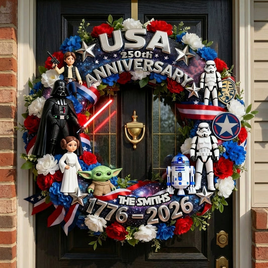 Darth Side America 250th Anniversary - Personalized The Force Cut Metal Sign