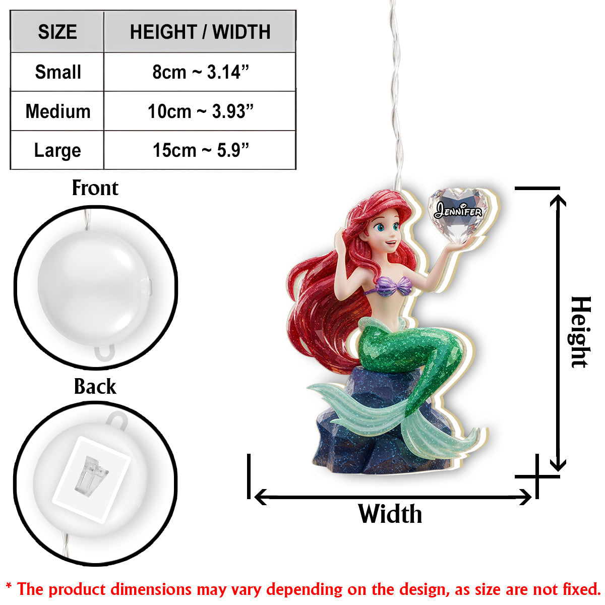 Magical Princess - Personalized Mouse LED Light Ornament