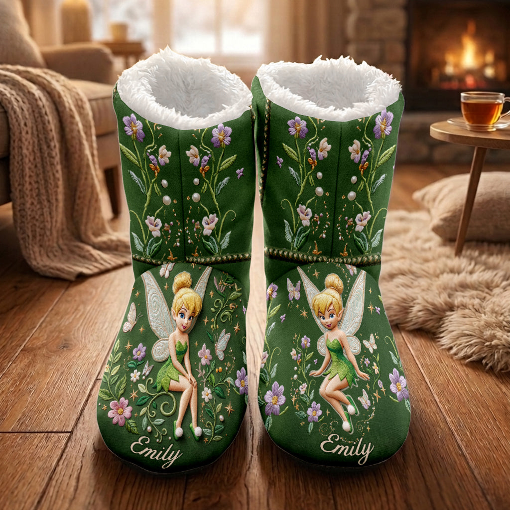Magical Fairy - Personalized Flying Fairy Faux Fur Boot Slippers