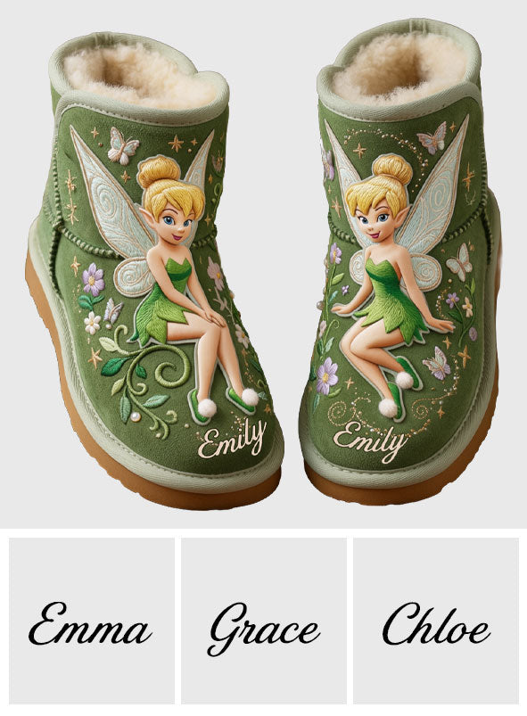 Magical Fairy - Personalized Flying Fairy Faux Fur Boot Slippers