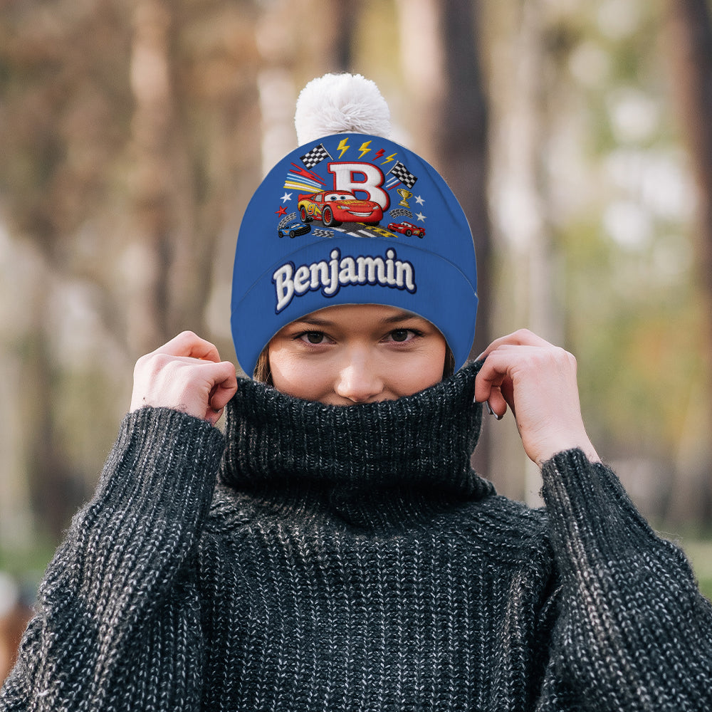 Little Racer Birthday Gift - Personalized Racing Lover Beanie Hat