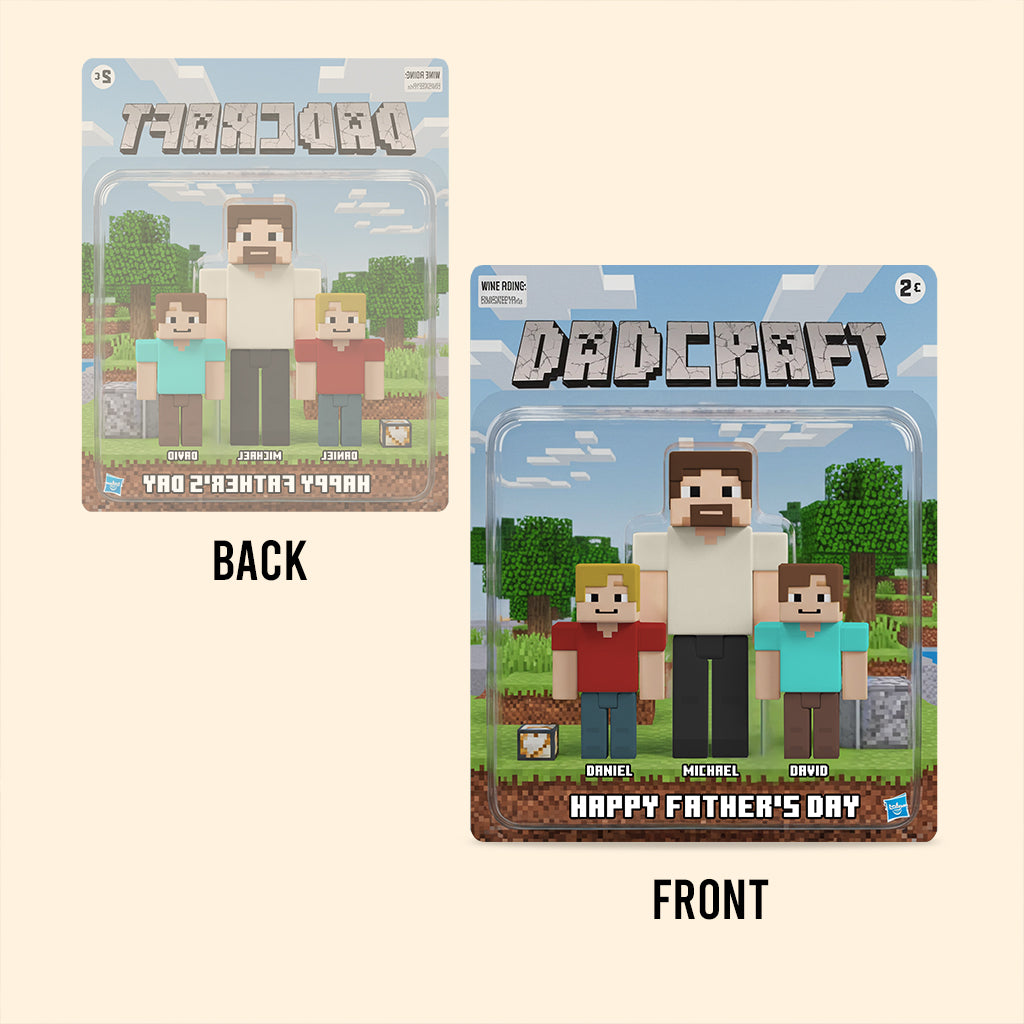 Dadcraft, Father's Day Gift For Game Dad - Personalized Father Custom Shaped Acrylic Plaque
