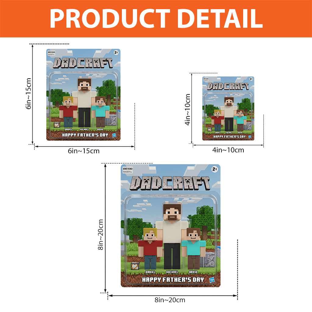 Dadcraft, Father's Day Gift For Game Dad - Personalized Father Custom Shaped Acrylic Plaque