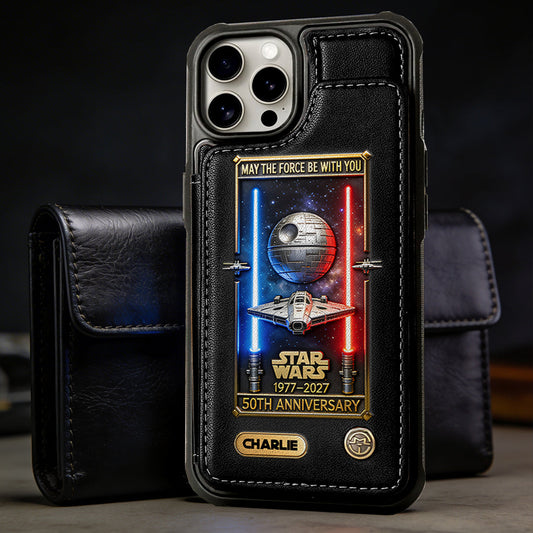 50th Anniversary - Personalized The Force Wallet Phone Case