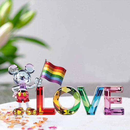 Love Is Love - Personalized Mouse Custom Shaped Acrylic Plaque