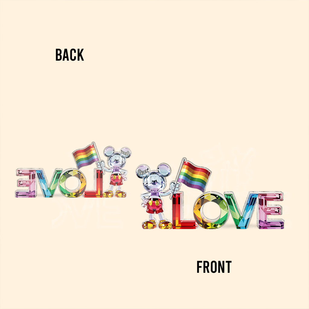 Love Is Love - Personalized Mouse Custom Shaped Acrylic Plaque