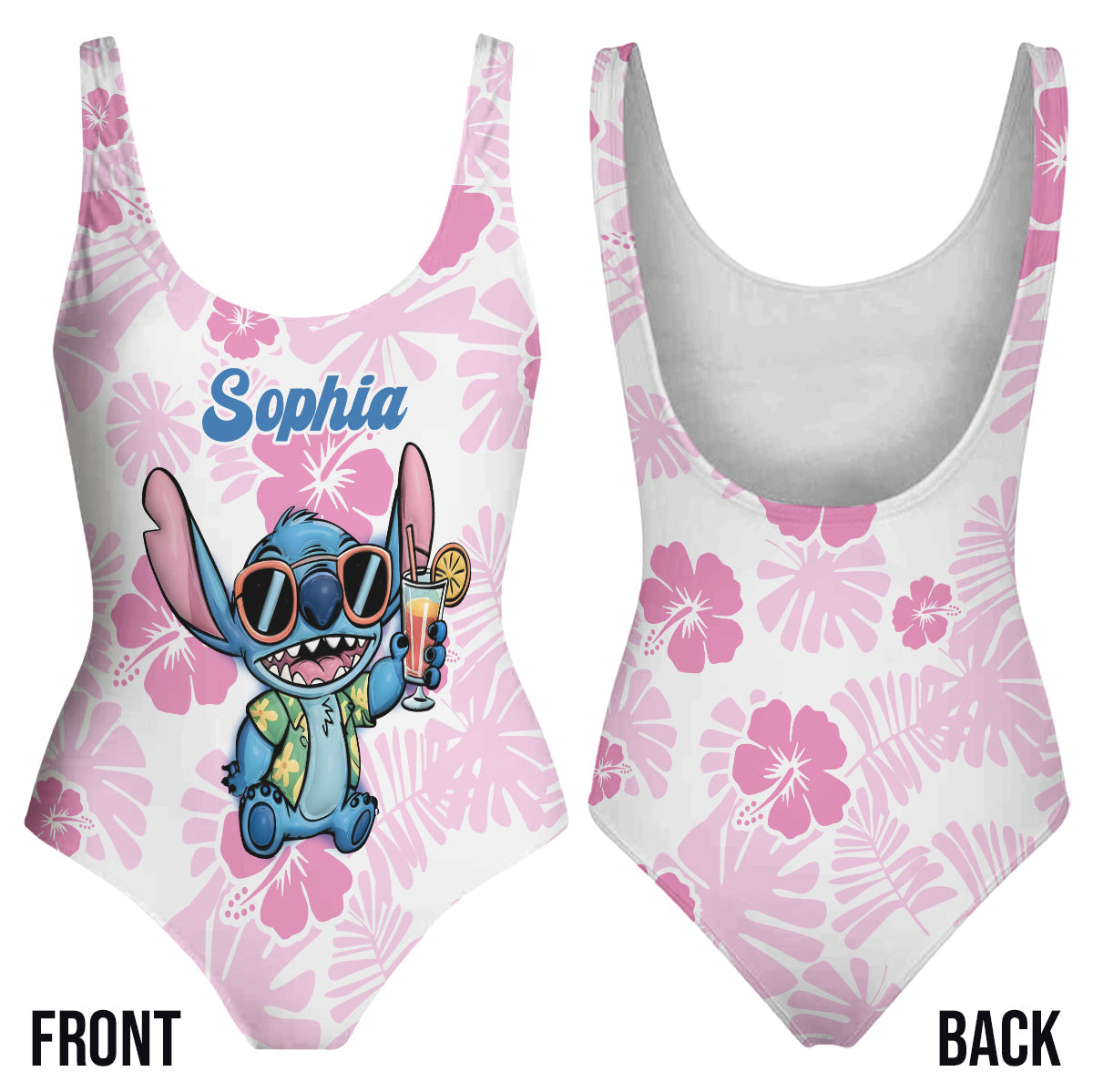 Ohana Summer - Personalized Ohana Women Swimming Bodysuit & Beach Towel
