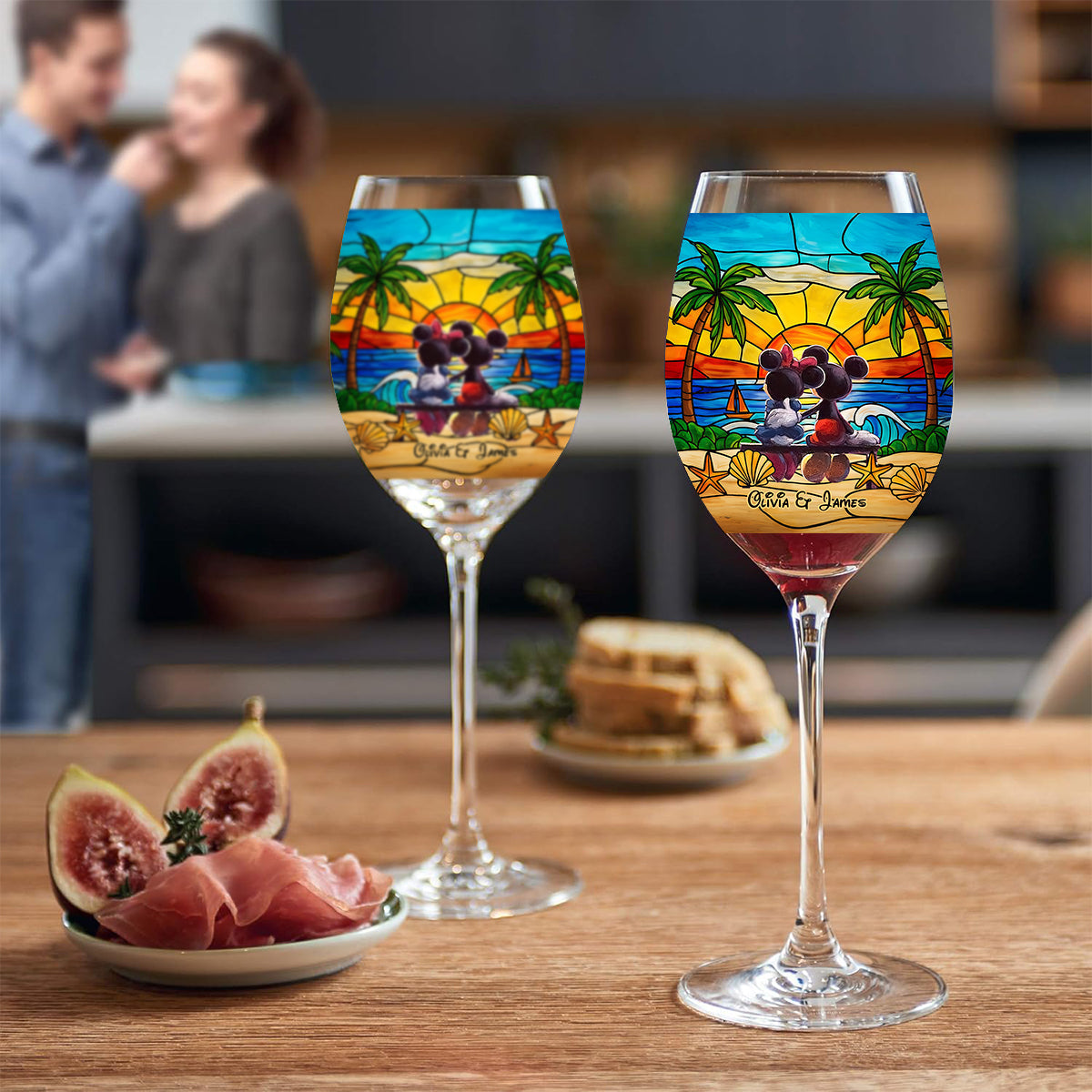 Magical Love - Personalized Mouse Wine Glass With Long Stem