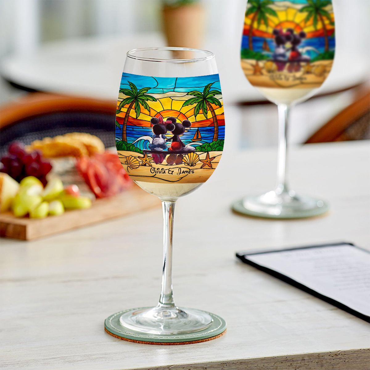 Magical Love - Personalized Mouse Wine Glass With Long Stem