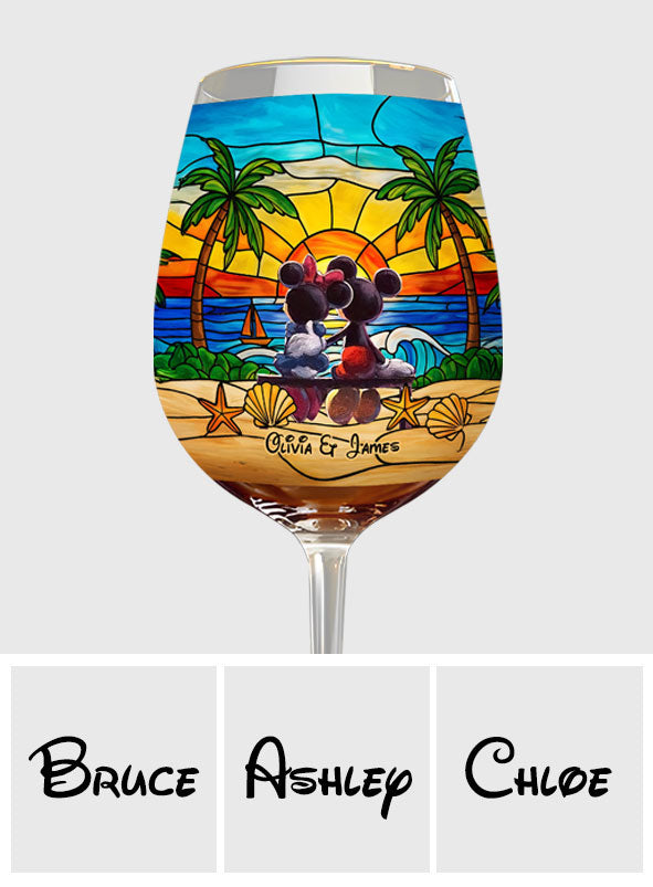 Magical Love - Personalized Mouse Wine Glass With Long Stem