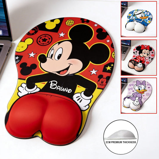 Cartoon Mouse Lover, Funny Gift for Co-workers - Personalized Mouse 3D Mouse Pad