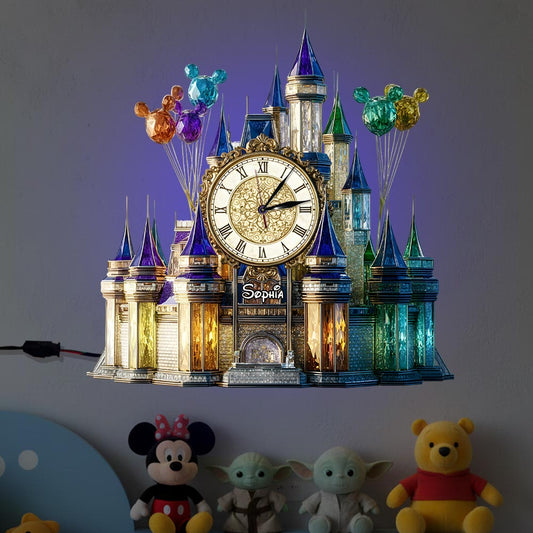 Magical Time - Personalized Mouse LED Light Wall Clock