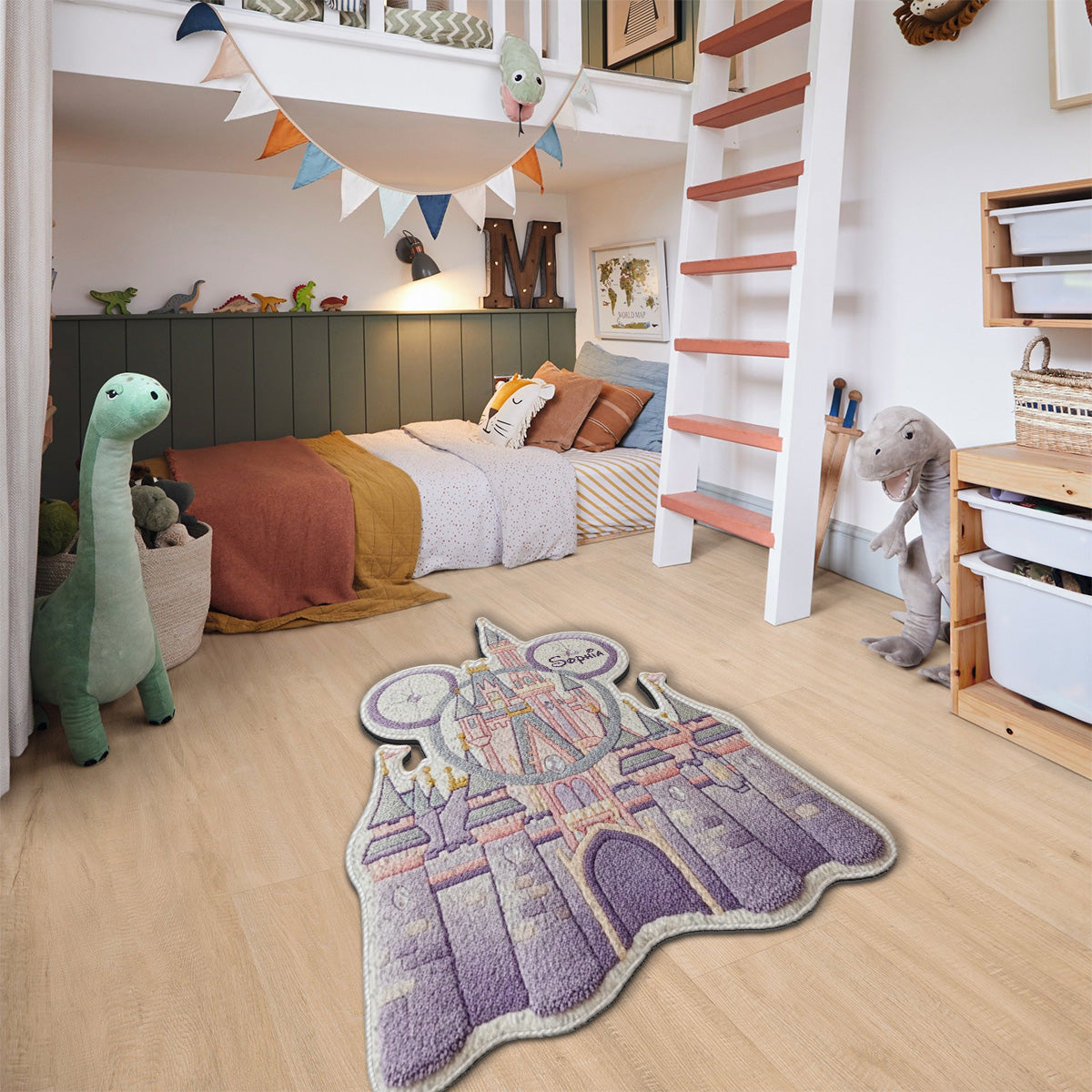 Magical Castle - Personalized Mouse Non-Slip Tufted Rug