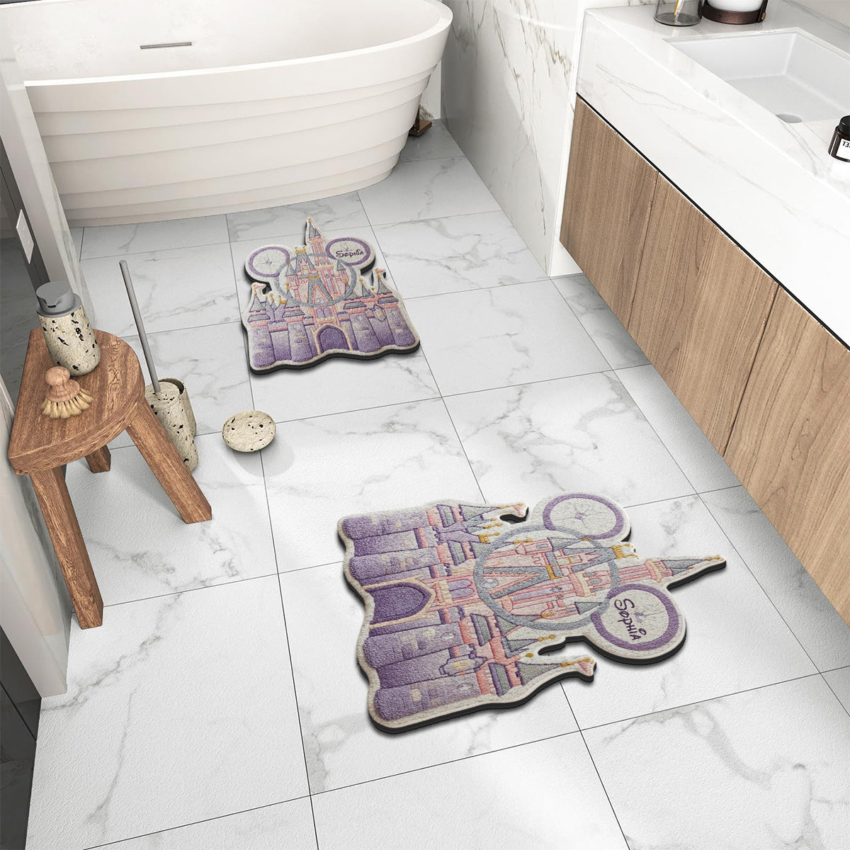 Magical Castle - Personalized Mouse Non-Slip Tufted Rug